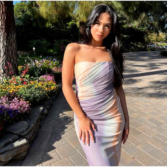 ZARA Ruched Midi Dress NWT - Picture 3 of 16